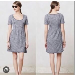 Anthropologie Saturday Sunday Dulcie Spacedye Dress M Casual Comfort Blue Gray